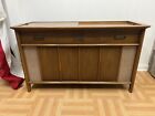 Mid Century Modern RECORD PLAYER CONSOLE cabinet stereo vintage 60s radio wood