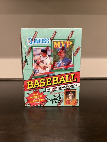 1991 Donruss Baseball Cards Wax Box Series 2 (Puzzle & Cards)