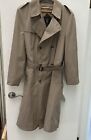 Vintage Hart Schaffner Marx  Lined Double Breasted Trench Coat Jacket Mens 40R