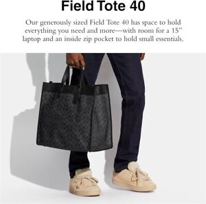 New ListingMEN COACH Travel Field 40 Signature Tote ONLY…. All Sold Separately… Black Gray