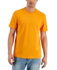 Club Room Mens Cotton Crewneck Short Sleeve T shirt Orange Large