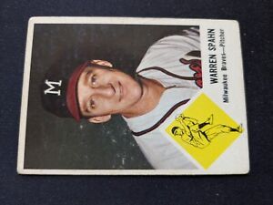 1963 Fleer Baseball Card # 45 Warren Spahn (HOF) - Milwaukee Braves (VG/EX)