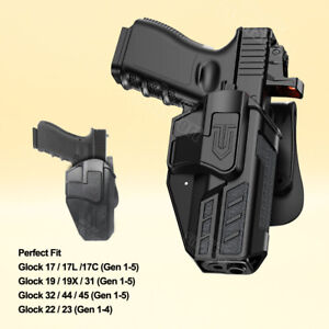 Tactical Holster Fit Glock 44 45 19 19X 17 31 32 gen1-5 G22 23 Gen3-4 9mm Holder