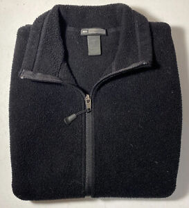 Men’s REI Sm. Vest Full Zip-Pockets-MADE In CANADA polyester-Warm-Black. VGC   C