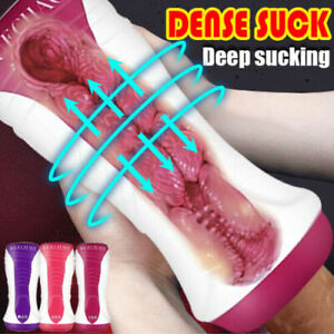 Male DEEP Sucking Masturbaters Pocket-Pussy Stroker Cup Sex Adult Toy For Men