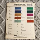 1974 American Motors Automotive Colors by Nason Paint Chip Sample Sheet
