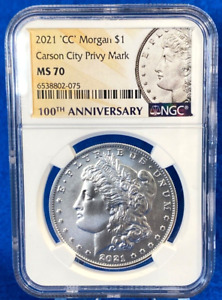 2021 CC Morgan Silver Dollar $1 NGC MS70 100th Anniversary