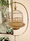 ANTIQUE 1920s HENDRYX BRASS WIRE HANGING DOME BIRD CAGE NEW HAVEN, CONN U.S.A.