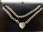 Tiffany & Co. S. Silver Return To Heart Tag Chain Link 15 1/2