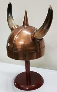 Spiked Viking Helmet with Horns Medieval King Armor Helmet Costume Helmet Rustic