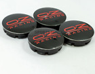 4pcs 56mm For Oz Racing Logo Wheel Center Caps Hub Caps Rim Caps Badge Black Red (For: Subaru GL)