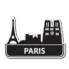 Paris France Visit Travel Suitcase Vinyl Sticker - SELECT SIZE