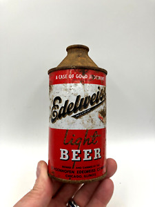 Old 12oz EDELWEISS Light Cone Top Beer Can Schoenhofen Edelweiss Brewing Chicago