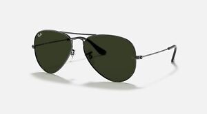 Ray-Ban Aviator Classic Gunmetal Green G-15 58 mm Sunglasses RB3025 W0879 58-14