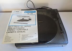 Vintage Sanyo TP-J10 Belt Drive Semi Automatic Turntable For Parts or Repair