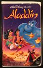 Aladdin (VHS, 1993, Clamshell) Walt Disney Black Diamond #1662 - VG+ Tested