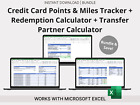 Credit Card Points Tracker, Transfer Partner Calc, Redemption Calc - Travel Hack