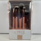 Luxie Rose Gold Pink Complete Face Set of 8 Cosmetic Makeup Brushes. New Sealed