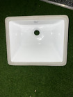 15x13 Rectangle Undermount Bathroom Sink, Vitreous Ceramic Lavatory White