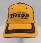 Triton Boats Baseball Hat Cap One Size Adjustable Yellow Excellent Pre-Owned
