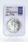 1986 American Silver Eagle NGC MS70 Edmund C. Moy Hand Signed
