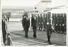 1979 Press Photo Shah of Iran and Egypt's Anwar Sadat at Aswan Airport, Egypt