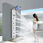 Shower Panel Tower System Stainless Steel 6-Function Faucet LED Rain&Waterfall