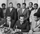 Jim Brown Muhammad Ali Kareem A Jabbar At Press Conference 8x10 PHOTO PRINT