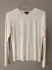 EILEEN FISHER  100% silk long sleeve ivory top - medium - excellent condition