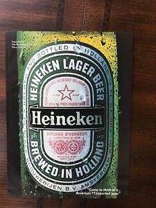 1985 vintage original print ad Heineken Imported Beer Brewed In Holland