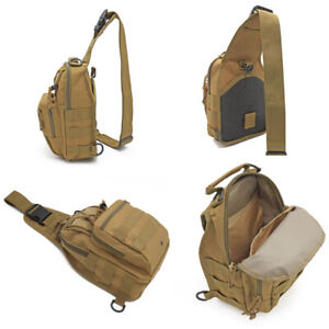 Tactical Mens Backpack Outdoor Hiking Molle Sling Chest Pack Shoulder Bag Travel