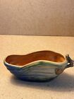 Roseville Pottery “ Pine Cone Modern  “ Deep Blue Boat Planter # 455-6” In 1953