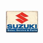 Suzuki Motorcycles Tin Metal Sign Vintage Retro Rustic Style Man Cave Garage