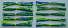 10 Custom Made Silicone Spinnerbait Skirts(Blue/Chart Spotted)-Bass Fishing-NEW