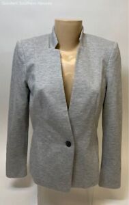 White House Black Market Women's Gray Blazer - Size 4
