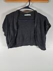Maurices Womens Black Open Front Knit Cropped Cardigan XL