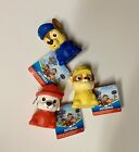 PAW PATROL Water Squirters Lot Of 3 Chase Marshall Rubble 2.5” Bath Toys NWT