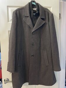 Kenneth Cole Mens Trench Coat Brown XXL
