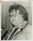 1967 Press Photo Syndicated columnist Mary McGrath makes speech in Houston