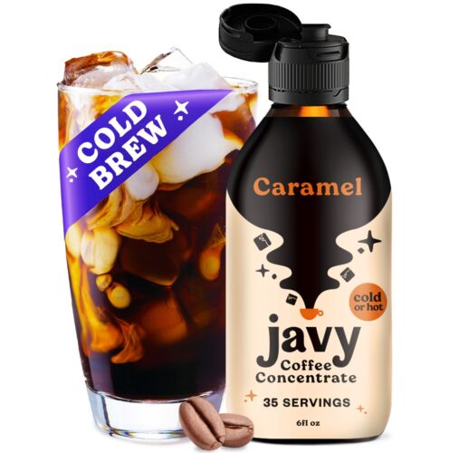 Javy Coffee Caramel Concentrate 35X, Iced Coffee, Instant Coffee Beverages,6oz