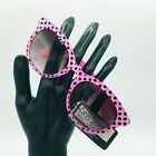 Womens Sunglasses Polka Dot  pink Retro Fashion  Beach Teen Girls glasses