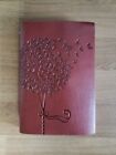 Leather Journal Diary With Butterfly Embossed Handmade Brown 5x7 Inches
