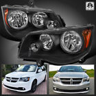 Fits 2011-2018 Dodge Grand Caravan 2008-2016 Town&Country Black Headlights Lamps (For: 2008 Chrysler Town & Country LX 3.3L)