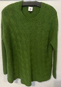 NEW NEW! CABI Green 62% Cotton/38% Acrylic KNIT Over-sized PULLOVER SWEATER XS-M