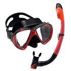 Snorkel Set Adult Snorkeling Gear Anti-Fog Panoramic Scuba Diving Mask and Dr...