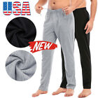 Mens Cotton Pajama Pants Lightweight Lounge Pockets Sleep Bottoms Trousers S-3XL