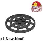 LEGO 1x Dish Radar Disc 6x6 Webbed Type 2 Black/Black 4285b NEW