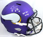 Justin Jefferson Autographed Vikings F/S Speed Helmet w/Insc.-Beckett W Hologram