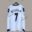 David Beckham 7 Manchester United 2000-2001 Long Sleeve Soccer white Jersey 2XL