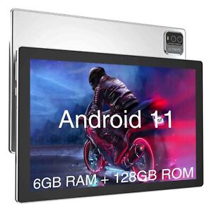 10.1 inch Android Tablet 6GB+128GB Tablet Android 11 Tablets Quad-Core 6000mAh